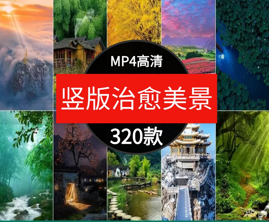 竖版山水河流下雨雪景落叶自然森林治愈美景色直播背景短视频素材-黑马创业网