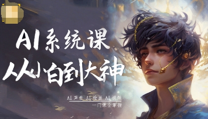 AI系统课程，从小白到大神系统学AI，AI声音-AI绘画-AI视频一门课全掌握-黑马创业网